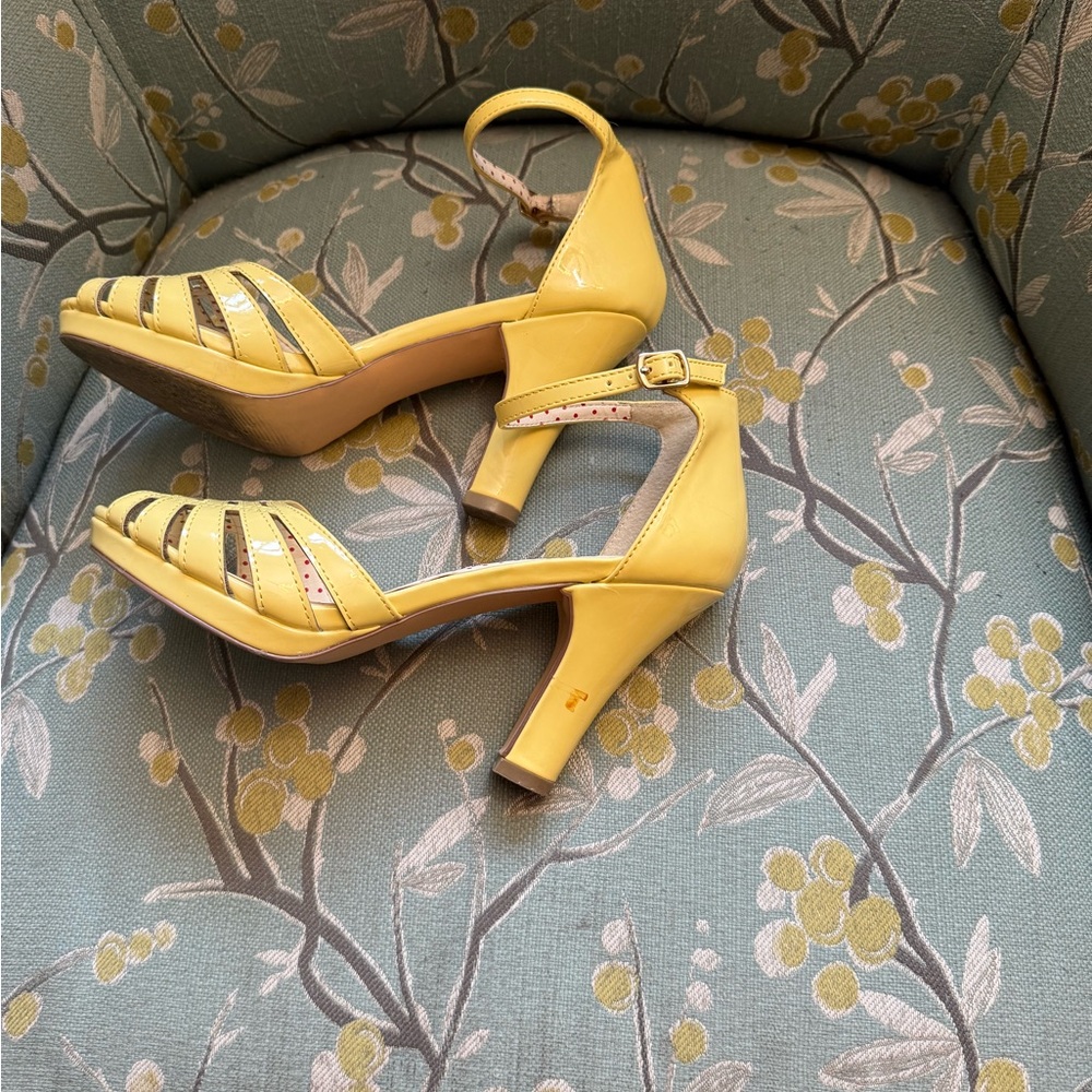 Yellow Strappy Heels
